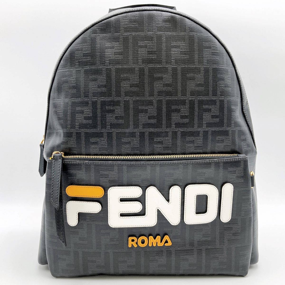 セール FENDI フェンディ ズッカ リュック デイパック フィラコラボ バッグ ブラック 黒 PVC 7VZ042-A5N7 レディース  ファッション USED - メルカリ