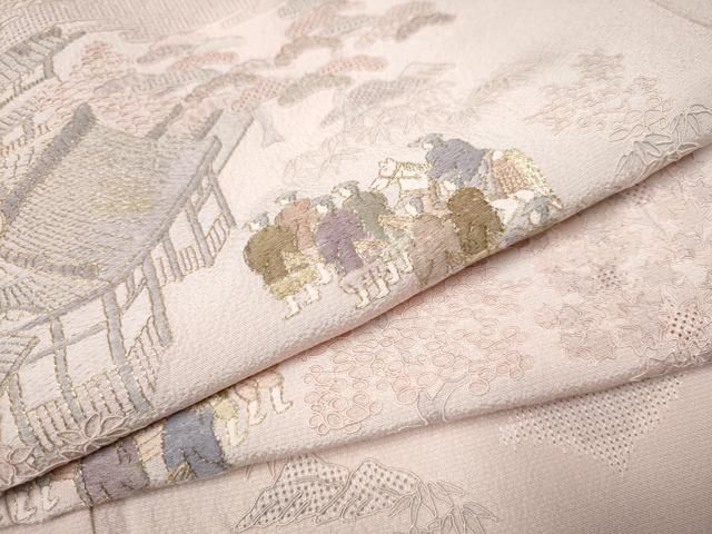 平和屋着物○中国三大刺繍 スワトウ刺繍 訪問着 総刺繍 更紗吉祥