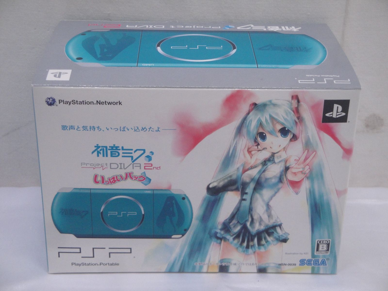 【美品】PSP 初音ミク Project DIVA 2nd いっぱいパック 初音ミクエディション PSP-3000 314 HATSUNE MIKU
