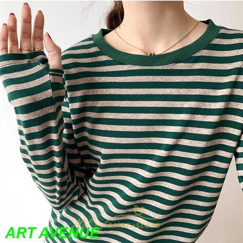 春物 レディース Tシャツ カットソー 長袖 トップス 綿