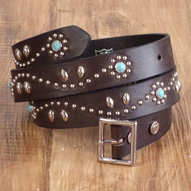 HTC エイチティーシー GLENDALE BELT メンズ スリムベルト ダークブラウン ハリウッドトレーディングカンパニー