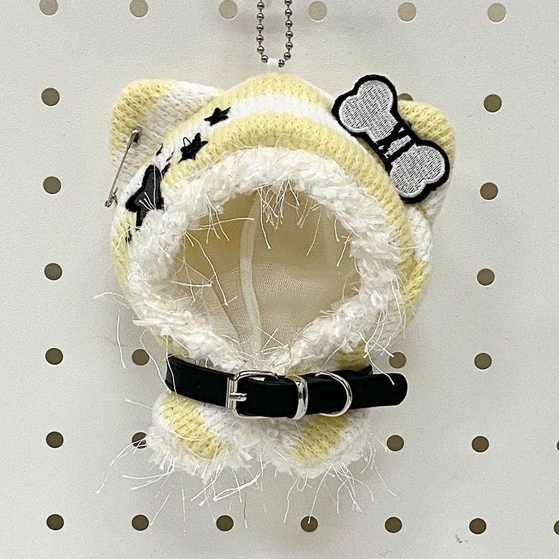 10cm】6色 猫耳 もこもこ パーカー ポンチョ ボーダー ベルト