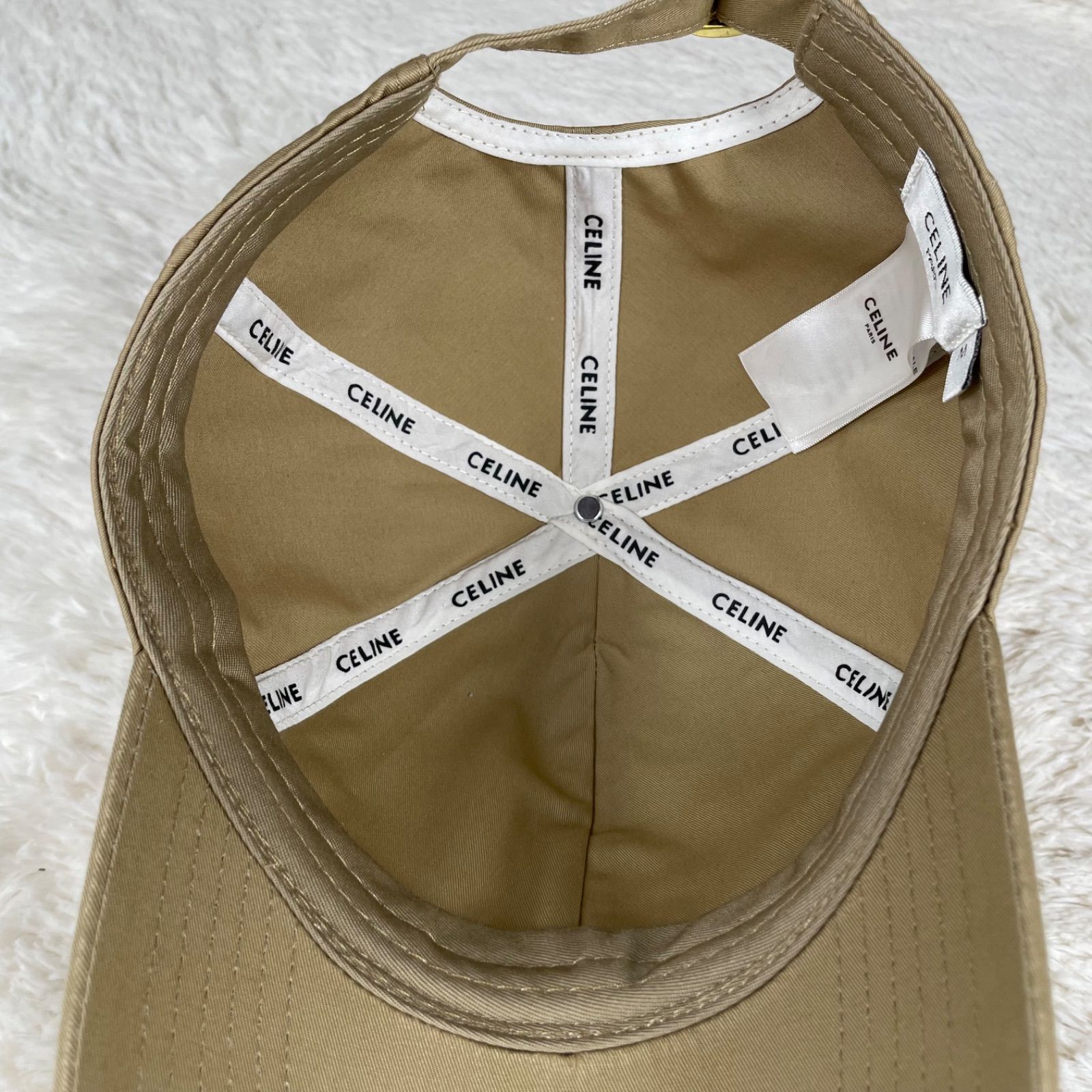 CELINE セリーヌ トリオンフ ベースボールキャップ ベージュ M - メルカリ