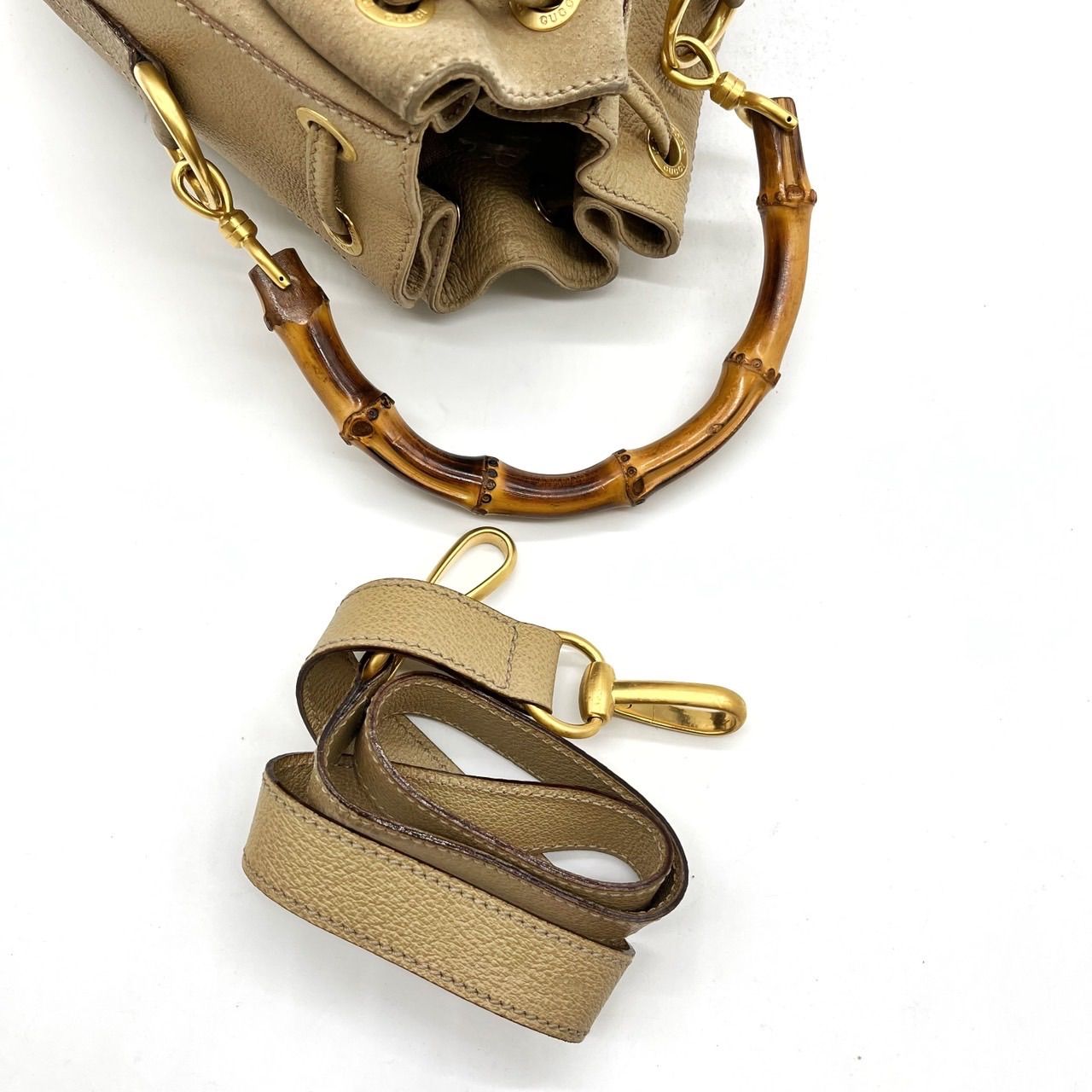 ✨良品✨ GUCCI グッチ 2way ショルダーバッグ トートバッグ 巾着型 