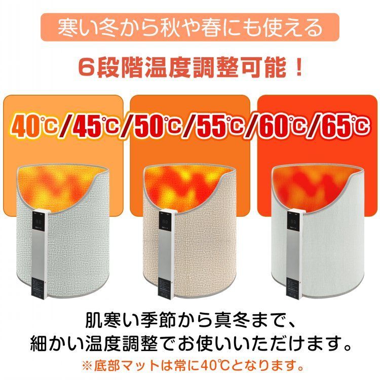 新タイプ登場 底部マット付き パネルヒーターネルヒーター 360度 暖かい ラウンド 型 ブランケット リモコン 付 人感 センサー 省スペース 遠赤外線 デスク 下 ヒーター 折りたたみ オフィス あったかグッズ 暖房 フットヒーター sg143 MARWIL-DEMENAGEMENTS_CH