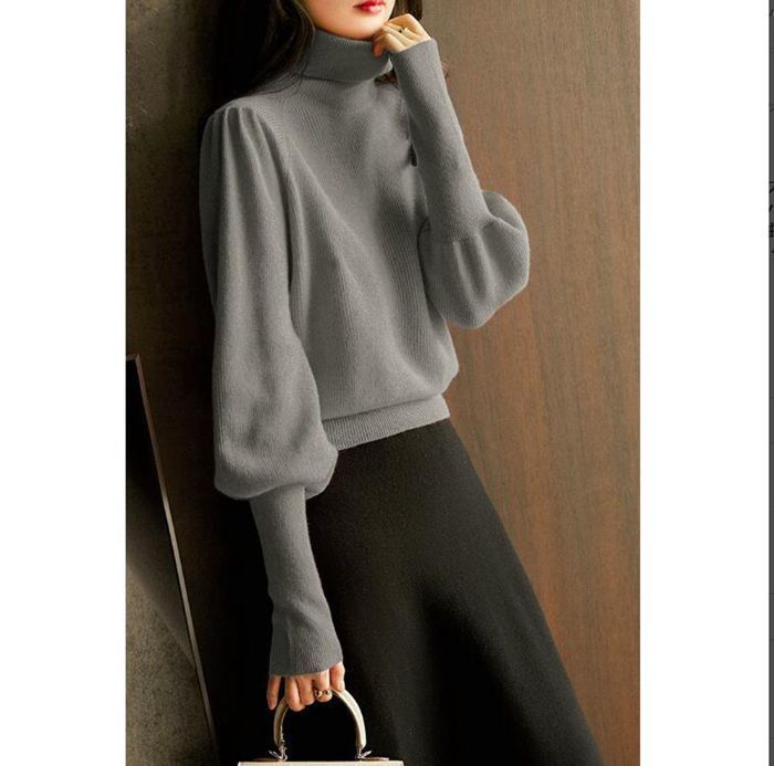 ニット レディース トップス 長袖 パフスリーブ 春ニット ニット