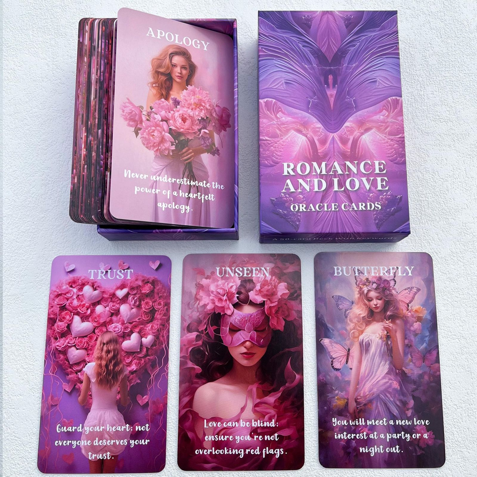 EMPATHSOUL Love Oracle Cards、Life Relationship Oracleデッキ、ソウルメイト、ツインフレイムズオラクルカード、初心者向け、愛の謎が展開する世界へのポータル。 [第2弾]