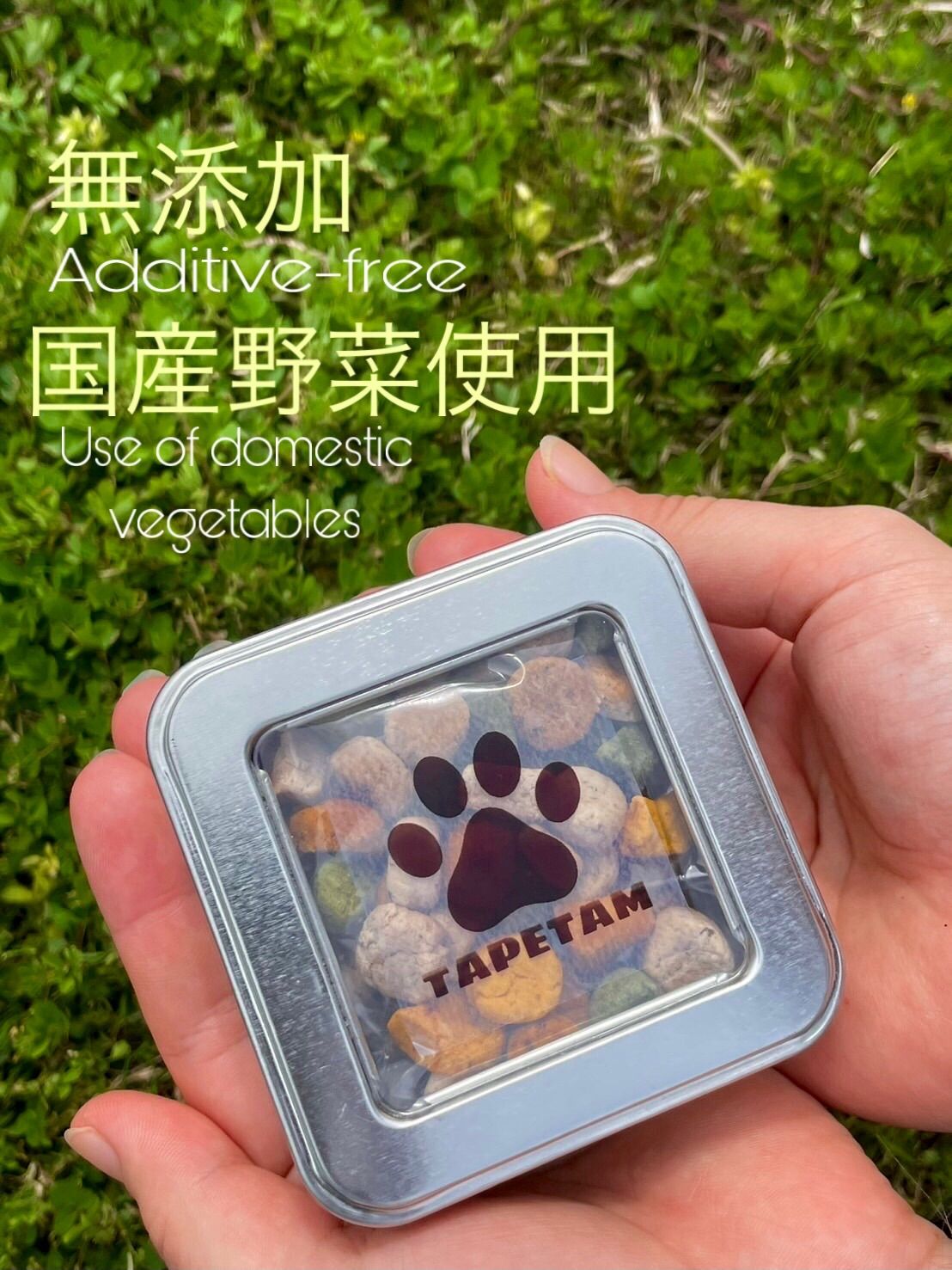 【TAPETAM工房】60ｇ 手作りペットフード グルテンフリー犬のおやつ 猫のおやつ 手作りペットフード 無添加ペットフード 無添加キャットフード 無添加ドックフード 国産野菜使用 カリカリ キャットフード ドックフード