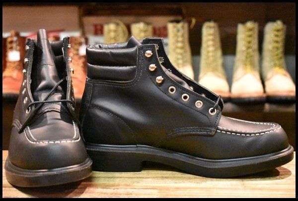 8.5D ♥ 11年 レッドウィング 8133 スーパーソール 黒 ブラック クローム モックトゥ 編み上げ ブーツ redwing HOPESMORE FI092