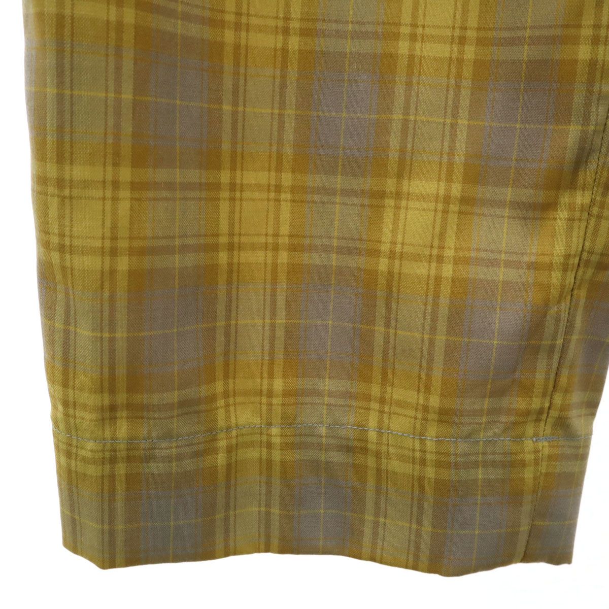 Christian Dior MONSIEUR クリスチャンディオール ムッシュ 90s オールド チェック柄 タック パンツ 73 イエロー系 メンズ Christian Dior MONSIEUR クリスチャンディオール ムッシュ 90s