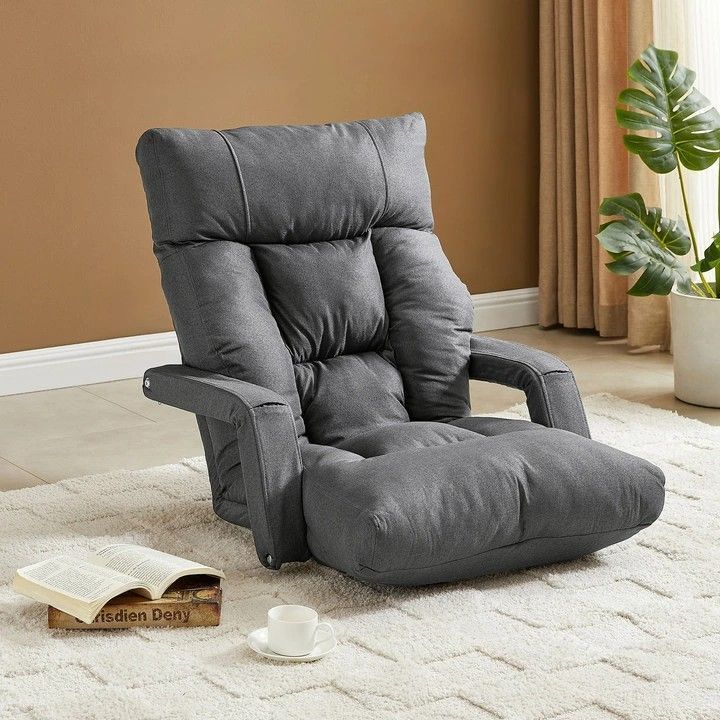 座椅子 5段階調節 3way ブラウン 肘掛け付き 折りたたみ可能 幅70cm 座椅子 5段階調節 3way ブラウン 肘掛け付き 折りたたみ可能 幅70cm 座椅