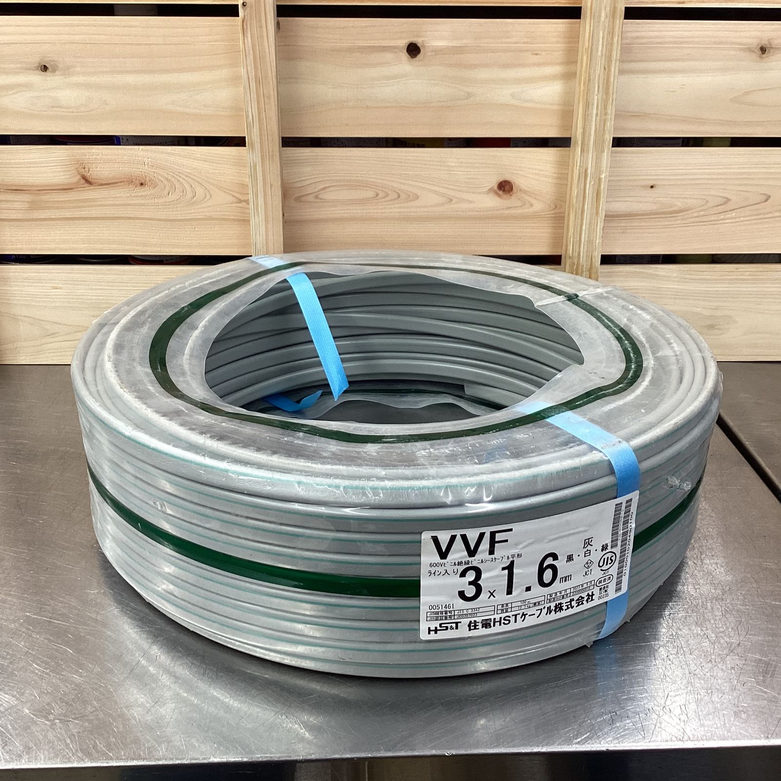 住電HSTケーブル VVF 電線 1.6-3c 3×1.6mm 黒白緑【東大和店】 - メルカリ