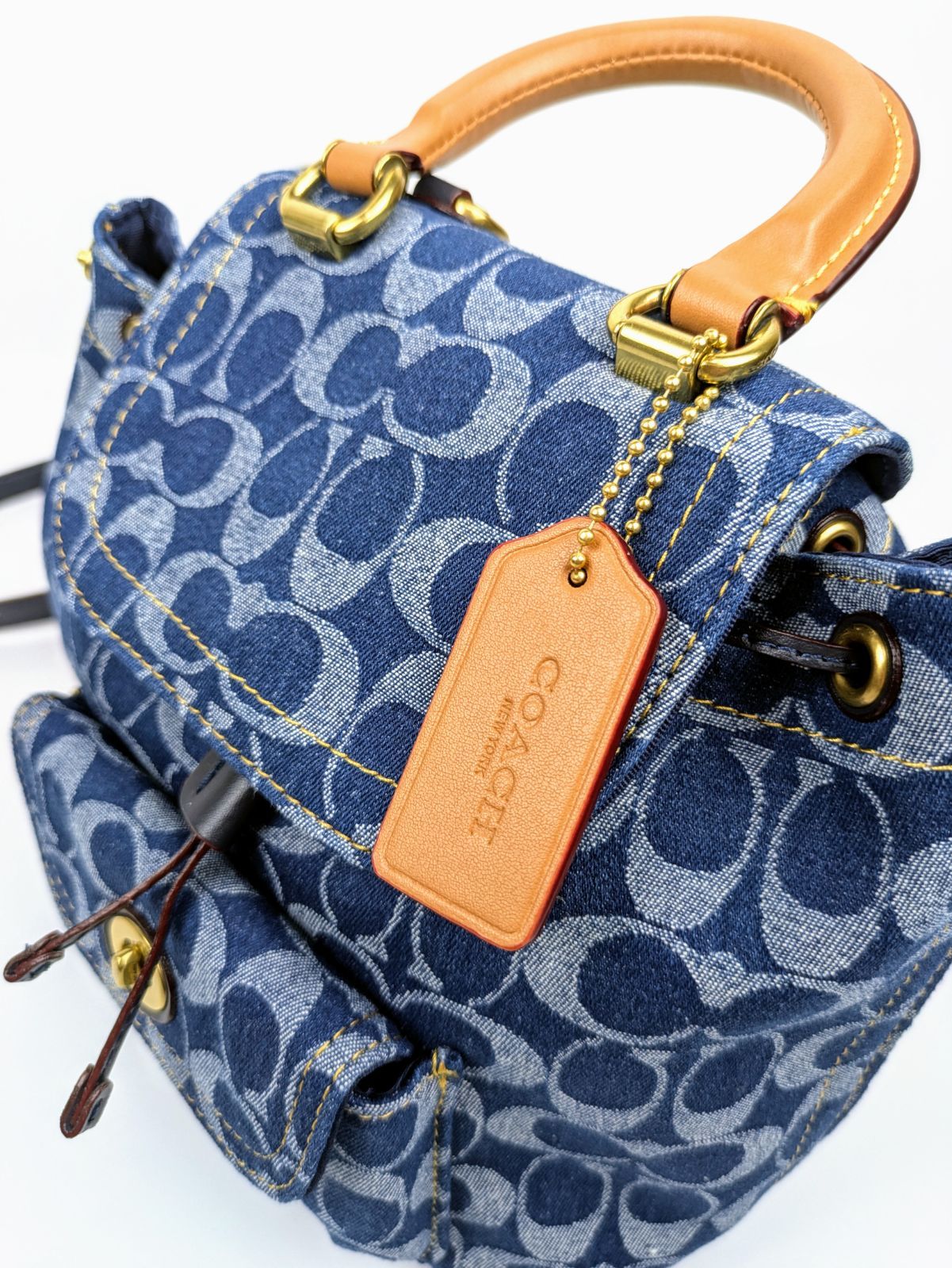 お歳暮 人気 リュック コーチ COACH】 シグネチャーデニム B4/BL CJ833 バッグ