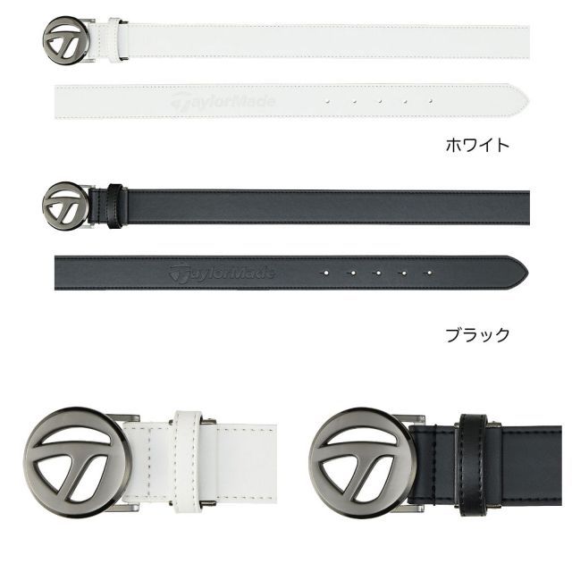 メンズ ゴルフMARK & LONA ブラックレザーベルト 115cm MARK&LONA