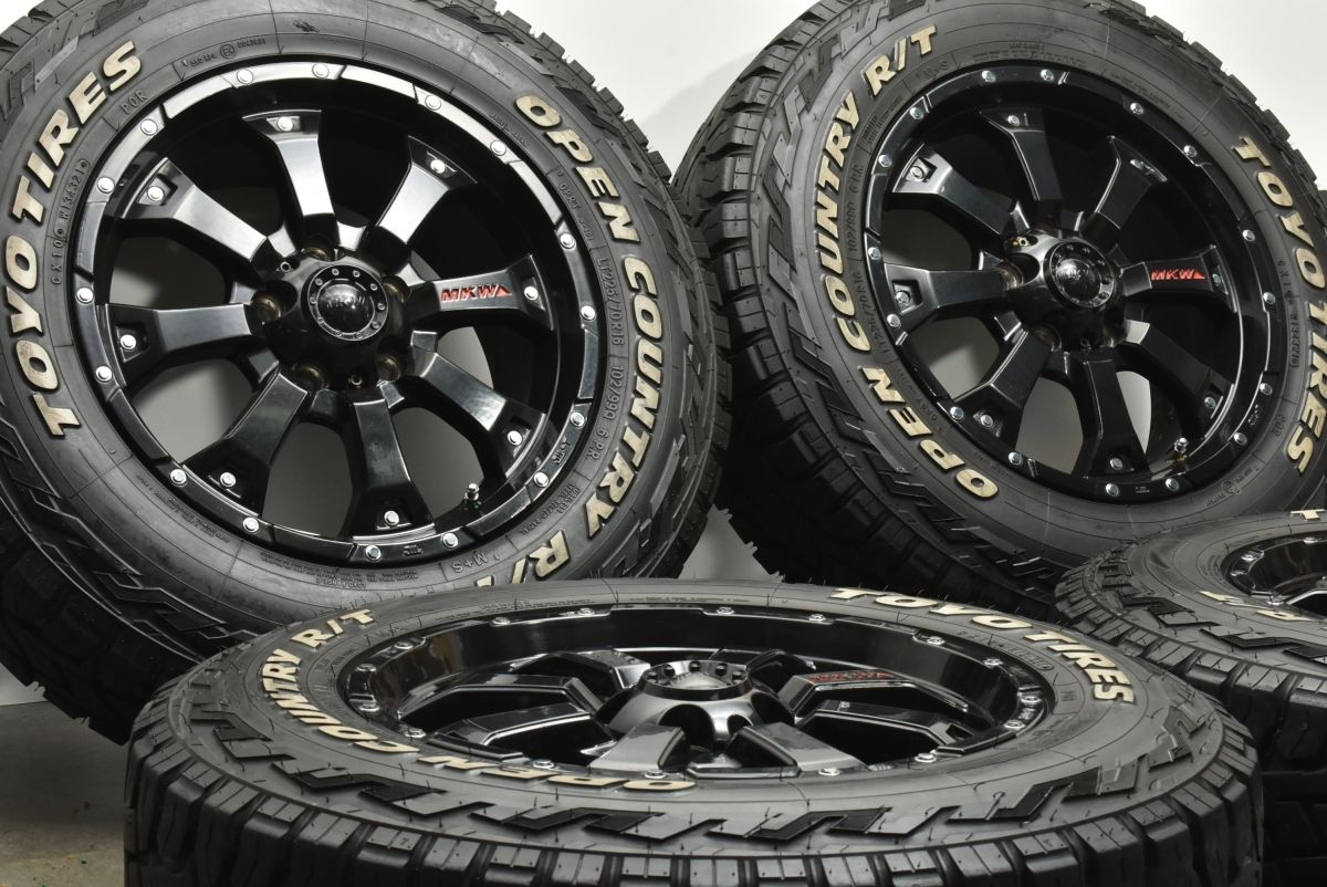 MKW 16インチ 7j +46 美品 ホワイトレター タイヤバリ山 デリカ