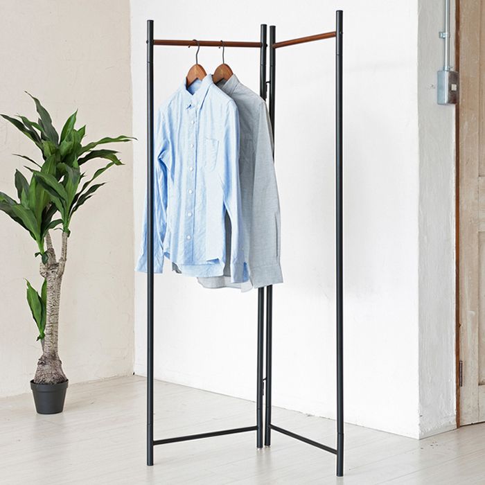[幅44.5cm] シンプルモダンで機能的 フレームハンガーラック(折り畳み) コートハンガー 衣類収納 北欧風 スリム 【2802】