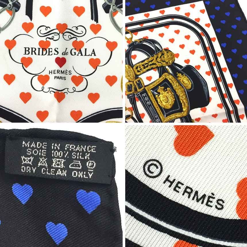 HERMES　エルメス　スカーフ　カレ45　Brides de Gala Love　ブリッド・ドゥ・ガラ・ラヴ　aq8299