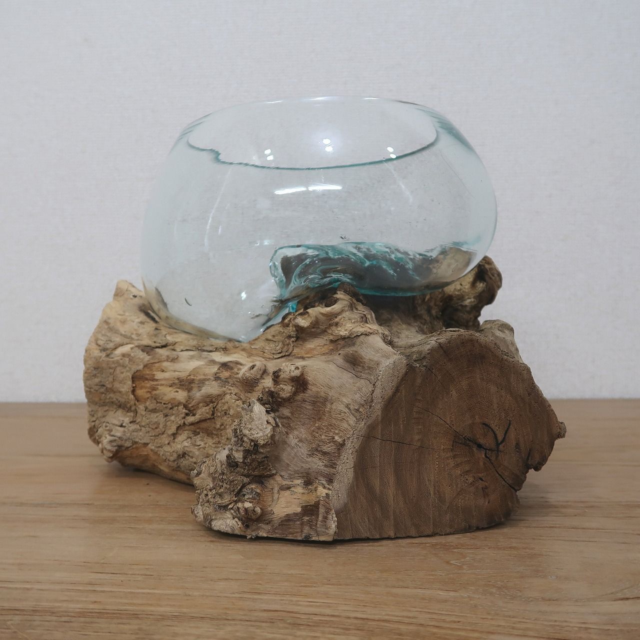 壺　鉢　フラワーベース　睡蓮　メダカ ガラス フラ ワーベース 六角形 花瓶 花器 金魚鉢 メダカ鉢 植木鉢