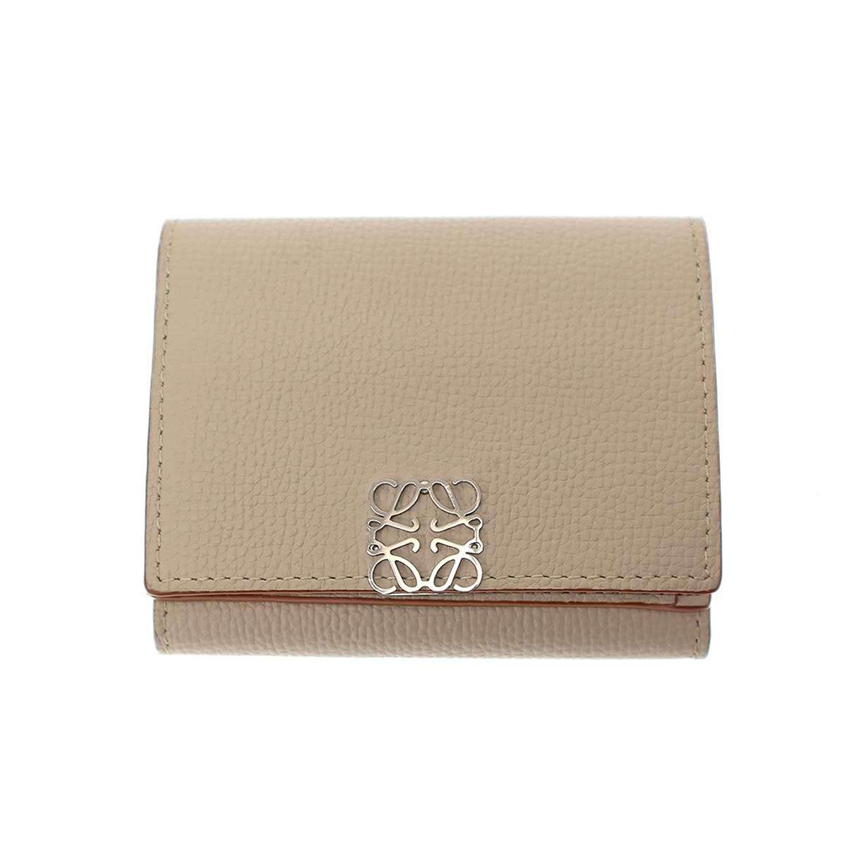 LOEWE ロエベ アナグラム トライフォールド ウォレットライトゴースト 
