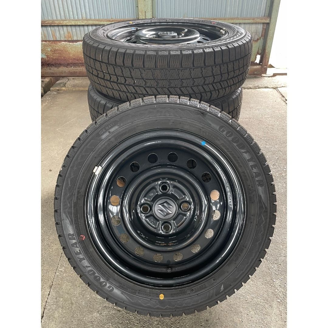 送料込　155/65R14 NAVI8（2021年製造） スペーシアベース（MK33V）スタッドレス　純正ホイール 4本