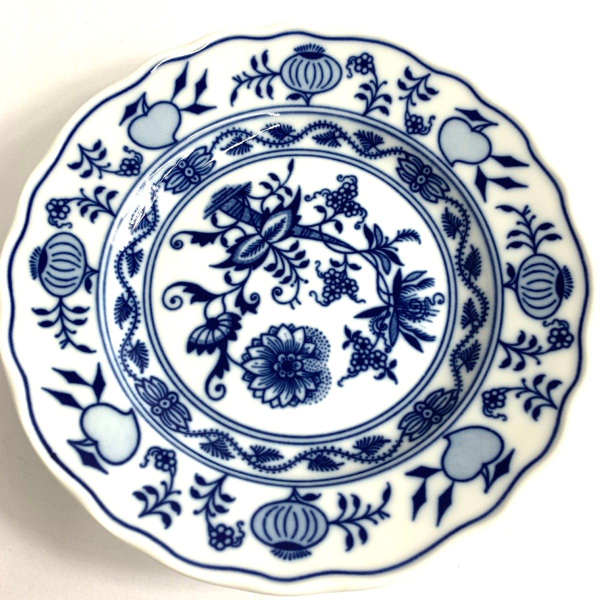 新品同様 KARLSBADER カールスバード 箱付 ブルーオニオン プレート 5