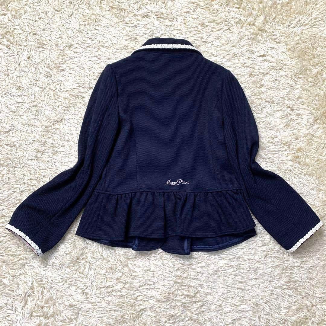 美品◎　メゾピアノ　キッズフォーマル　アンサンブル　130 女の子　ネイビー 美品◎ メゾピアノ キッズフォーマル アンサンブル 130 女の子