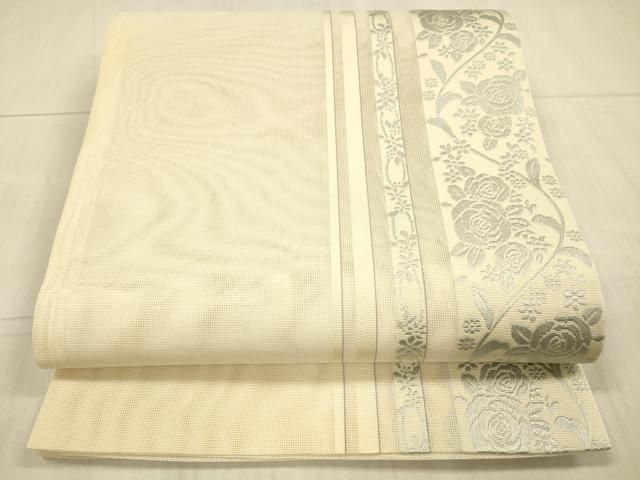 平和屋着物＊夏物 全通柄 京袋帯 唐織 草花間道 DAAX8974cm