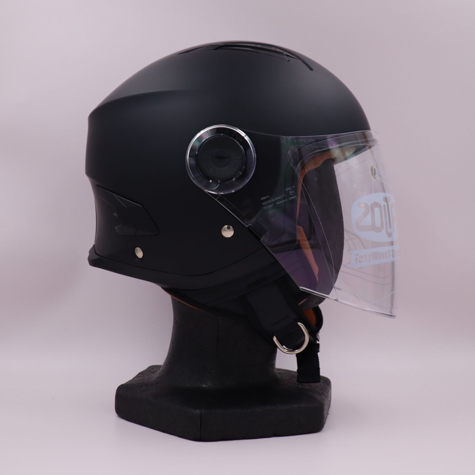 ZOLTAR　EasyWave3 Sports Jet【イージーウェーブ3 スポーツジェット】MATT BLACK　Ｍサイズ※女性・こどもベース　ジェットヘルメット