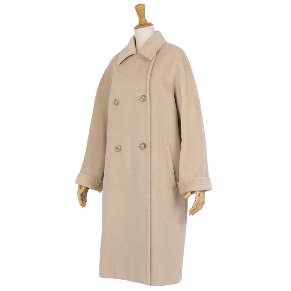 MaxMara マックスマーラ カシミヤウール ロング コート 白タグ 美品 極美品 マックスマーラ Max Mara コート 白タグ ロングコート ウール