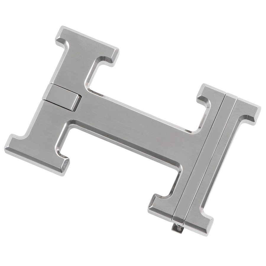 HERMES エルメス H バックル デイ-ナイト ベルトバックル リバーシブル その他ファッション雑貨 シルバー ブラック