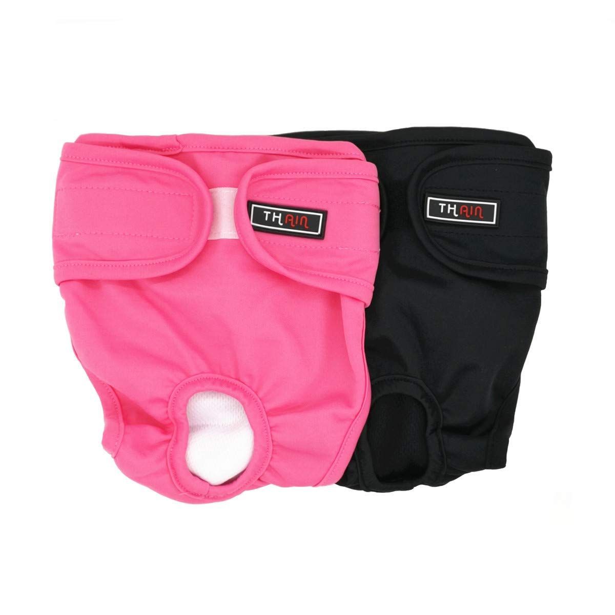 人気商品 ペット用生理パンツ マナーベルト 犬用 THAIN メス サニタリパンツ 洗える 再利用 マナーバンド 犬おむつ 女の子 お出かけ しつけ用品 2点セット XS ピンク＋黒