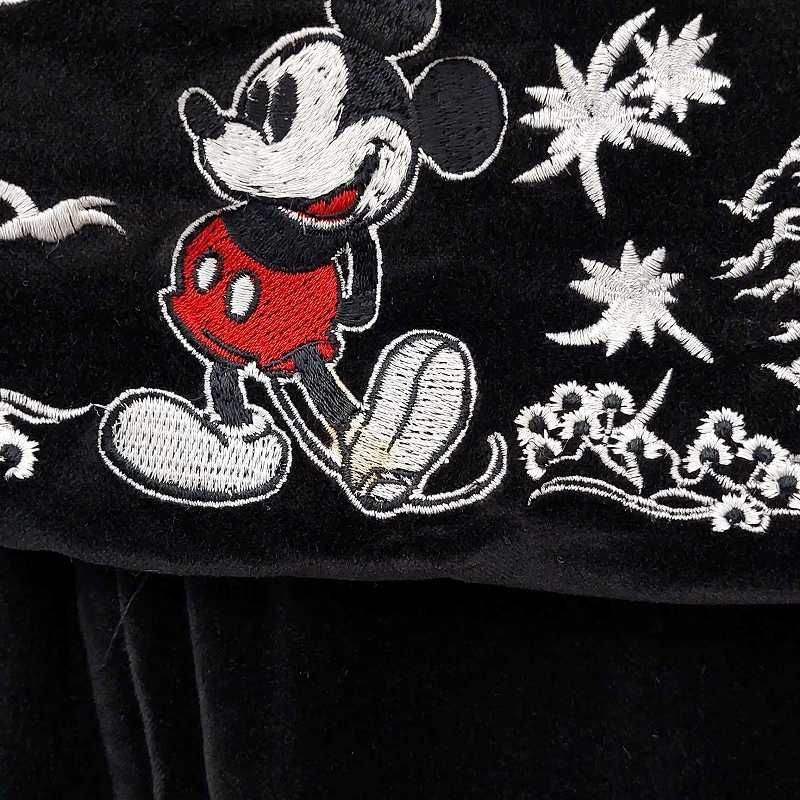 ディズニー Disney 別珍 リバーシブル スカジャン ブルゾン キルティング ベロア ミッキー 刺繍 赤 ボルドー系 黒 ブラック M 0616  - メルカリ