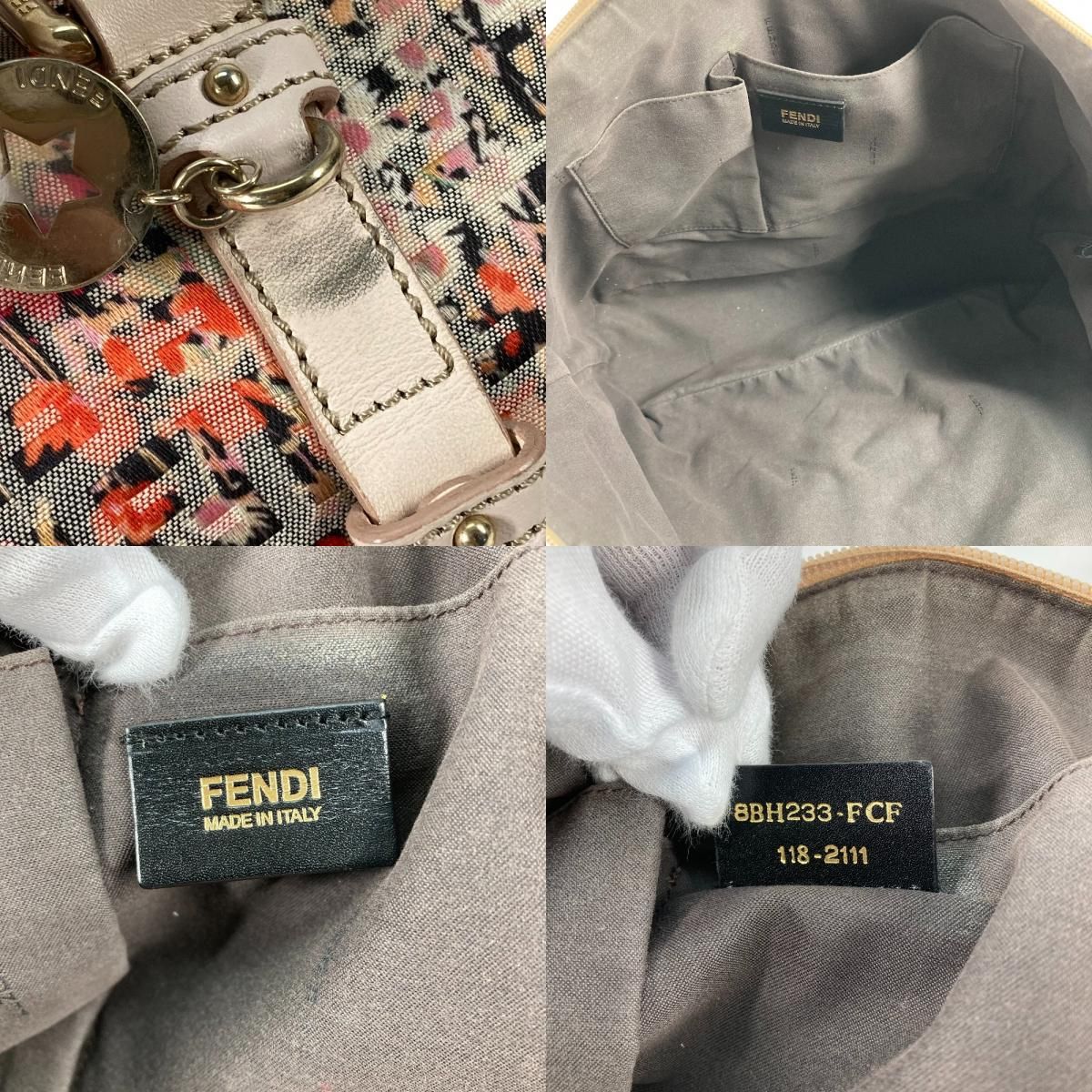 FENDI フェンディ トートバッグ ズッキーノ フローラ ズッカ 花