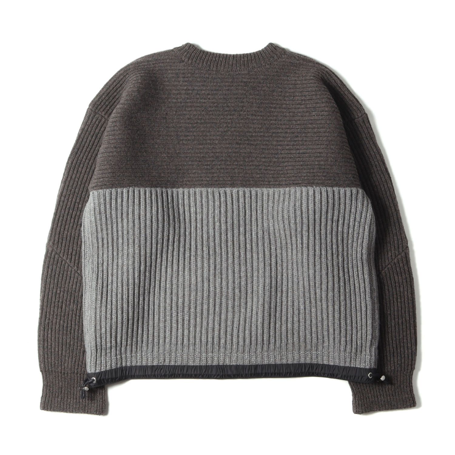 sacai - sacai サカイ バイカラー ニット Sacai/サカイ】 17-03429 ドッキングニット ニット ウール100