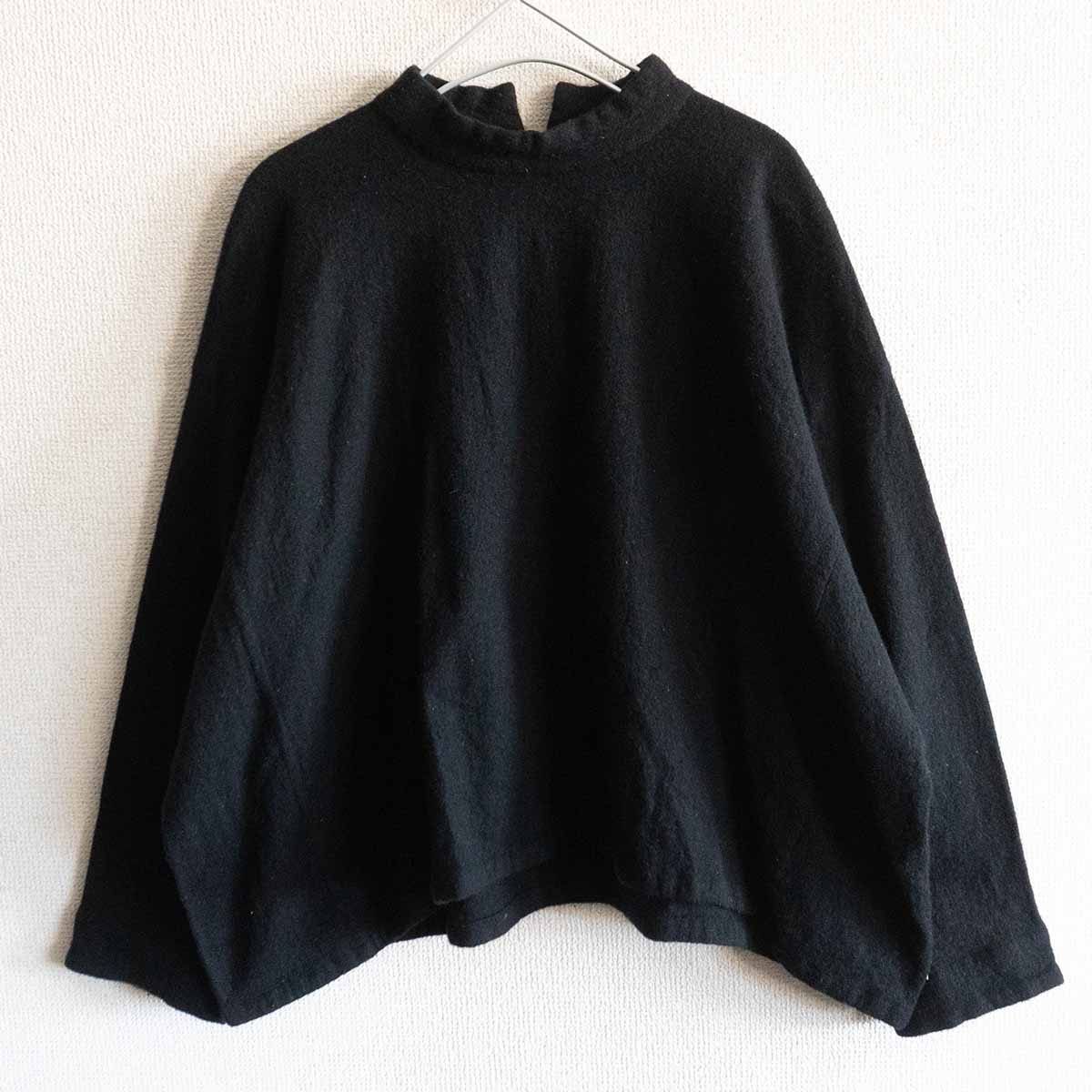 【美品】 ARTS&SCIENCE 【Pullover blouse】ブラック プルオーバー ウール ブラウス アーツ＆サイエンス 25020469 美品】 ARTS&SCIENCE 【Pullover blouse】ブラック プルオーバー