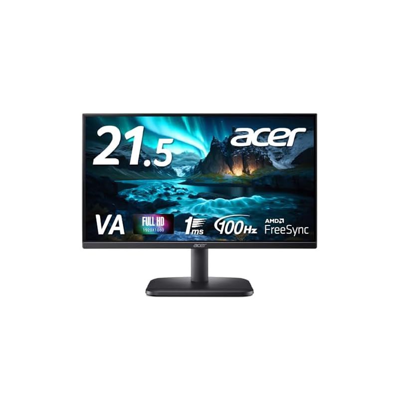日本エイサー Acer モニター AlphaLine EK221QHbi 21.5インチ VA 非光沢 フルHD 100Hz 1ms VRB HDMI ミニD-Sub15 スピーカー非搭載 ヘッドホン端子非搭載 AMD FreeSync