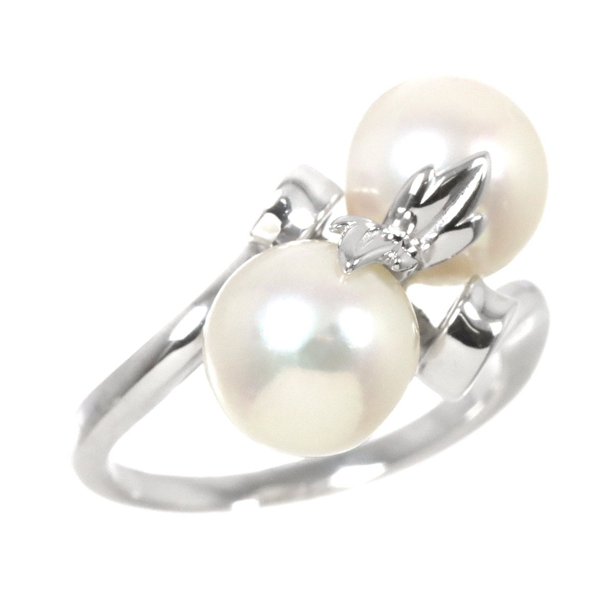 ミキモト MIKIMOTO 7号 リング アコヤ真珠 7.6mm K14 WG