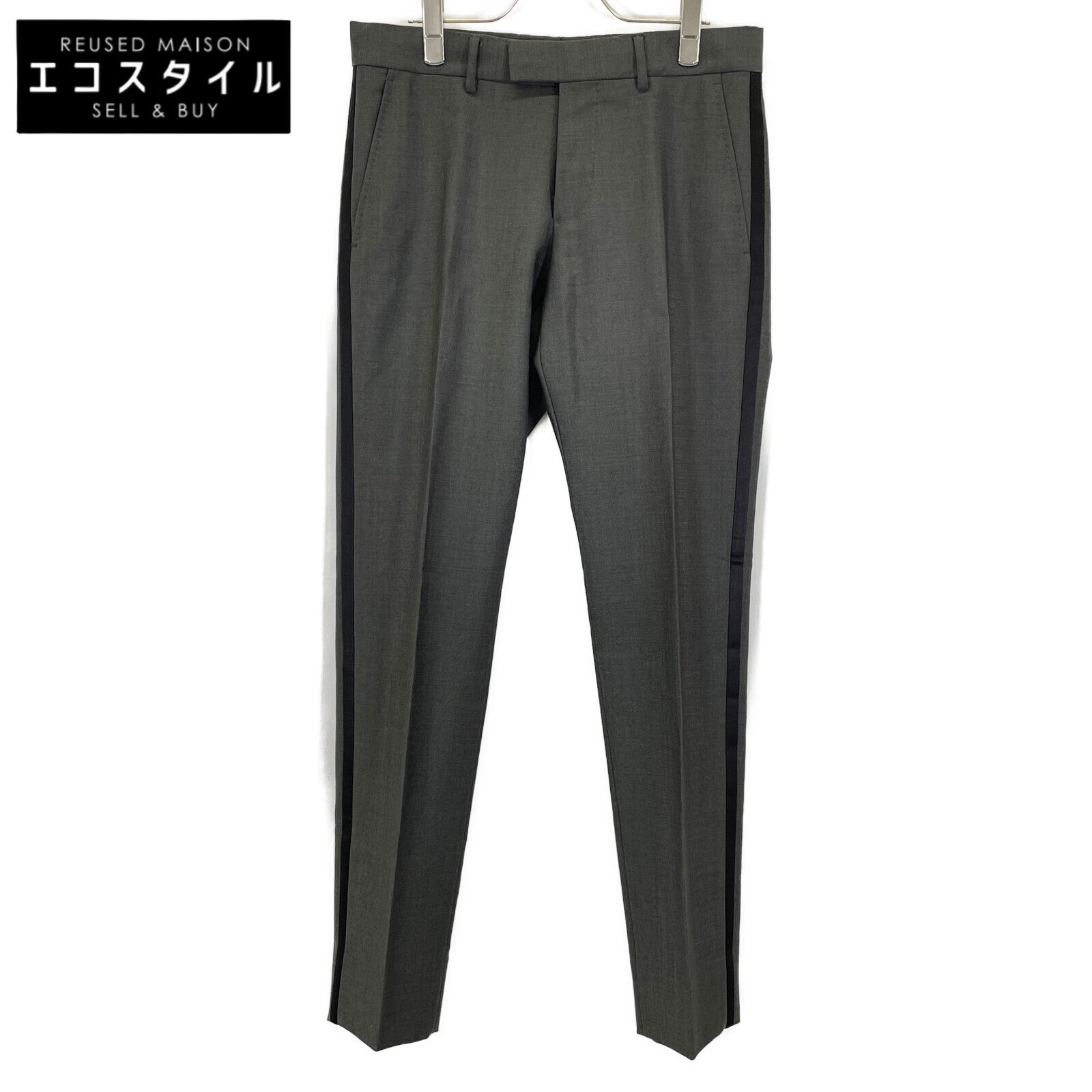 GUCCI グッチ グレー 581381 サイドライントラウザーズパンツ 44