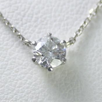 ダイヤモンド ネックレス プラチナ 一粒 0.25ct 鑑定書付 0.25ctup G 