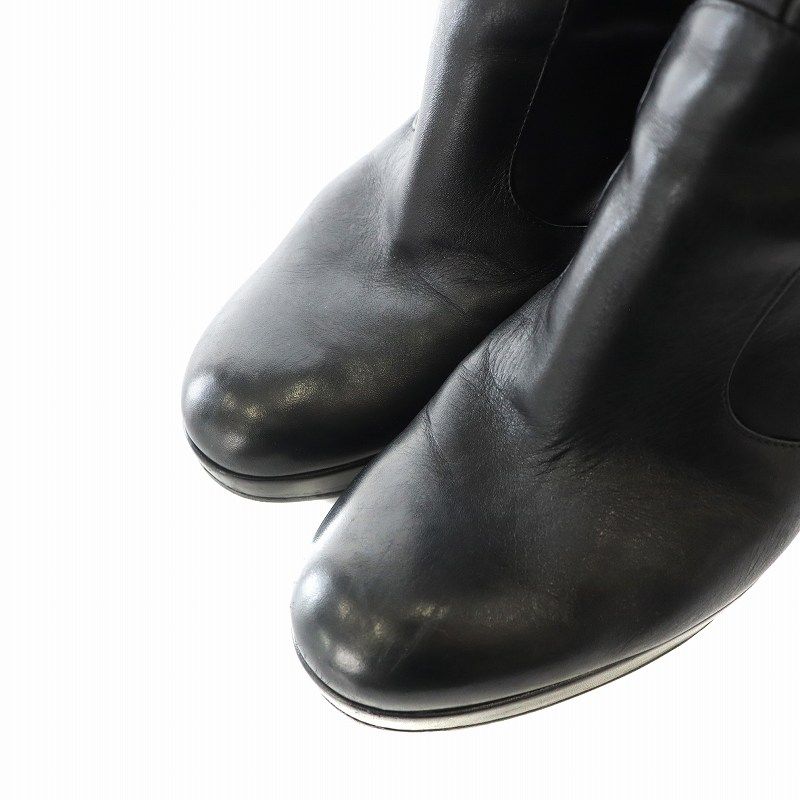 希少⭐セルジオロッシ 本革 ハイヒール ロング ブーツ 37 ブラック