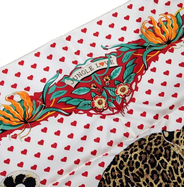 エルメス HERMES カレ90 JUNGLE LOVE LOVE ジャングルラブラブ シルク
