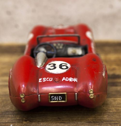 レトロ調 ヴィンテージカー RACING Red 36