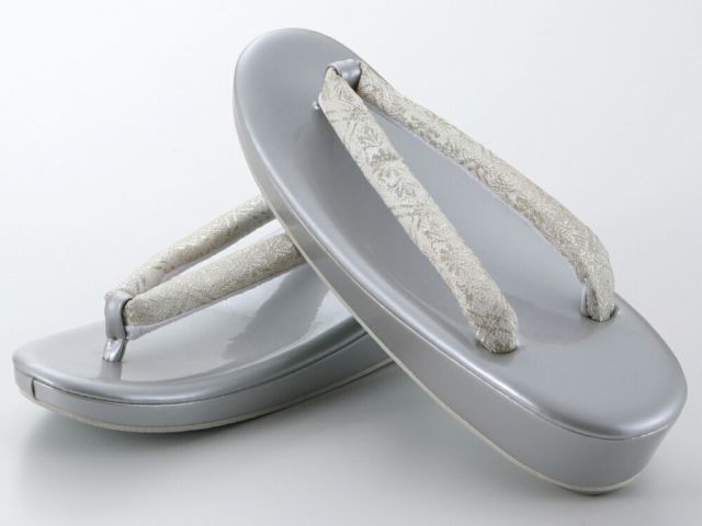 和装 草履バッグセット フォーマル 帯地 シルバー フリーサイズ u24