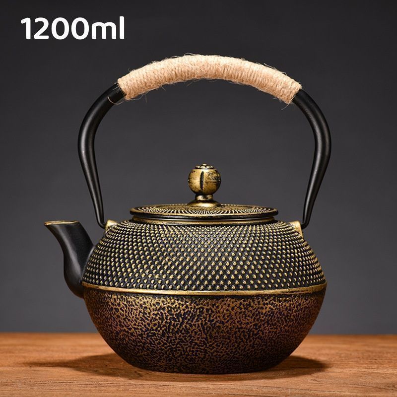 日本茶ケトル 鉄のやかん 1200ml 鋳鉄 ティーポット 鉄びん 鉄器