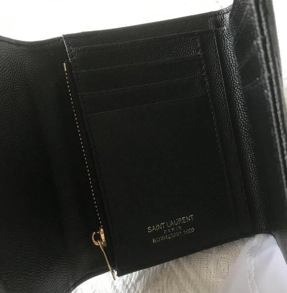 新品・未使用品❣️YSL サンローラン ミニ財布 三つ折り財布 ゴールド 