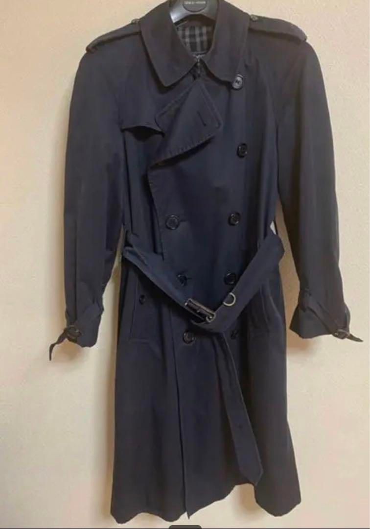 イギリス製 メンズバーバリートレンチ コート 配送 ネイビーUKMADE英国