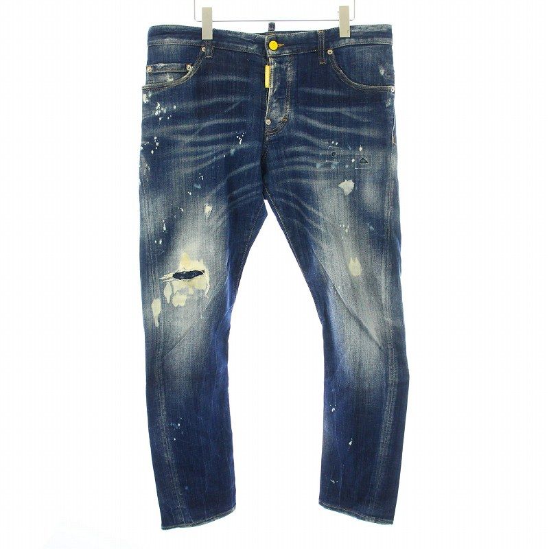 ディースクエアード DSQUARED2 19AW Sexy Twist Jean デニムパンツ ジーンズ ボタンフライ ダメージ加工 48 M  インディゴ S71LB0683 /KU - メルカリ