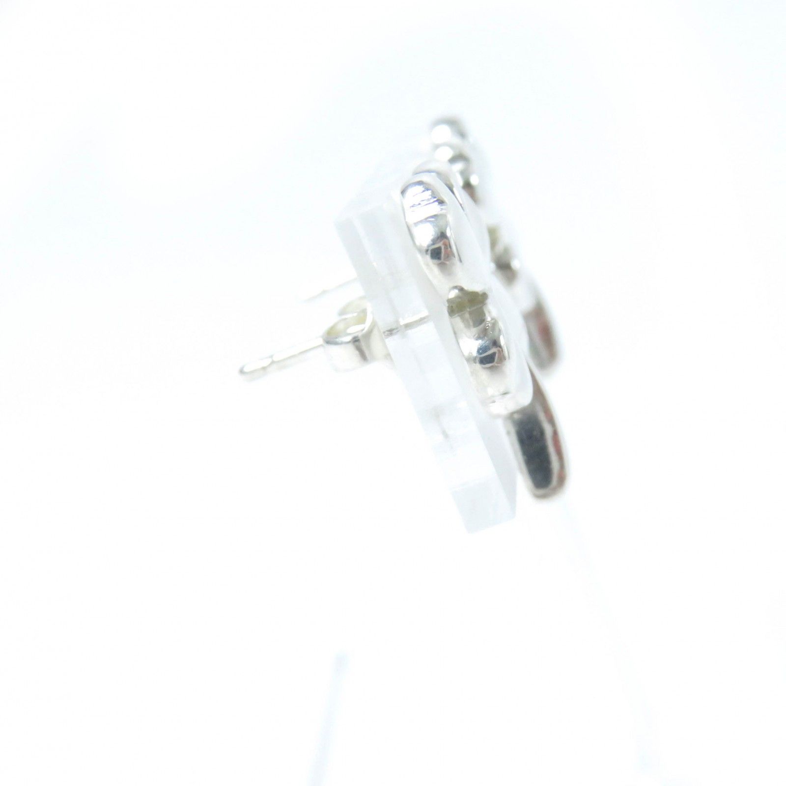 美品 CHANEL シャネル ピアス silver925 ロゴ クローバー