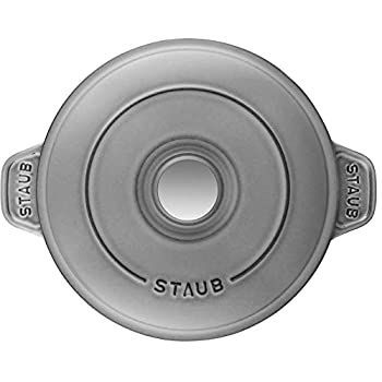 中古】staub ストウブ 「 ラウンド ホットプレート グレー 20cm