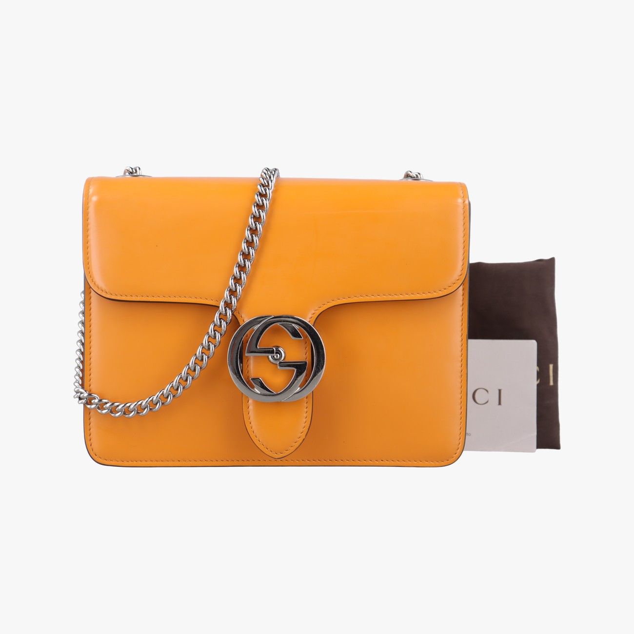 グッチGucciインターロッキングG オレンジ パテント 387609 D018482392